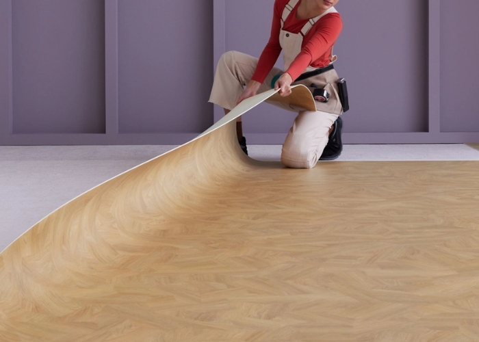 Adhesive Free Acoustic Vinyl Flooring by Forbo