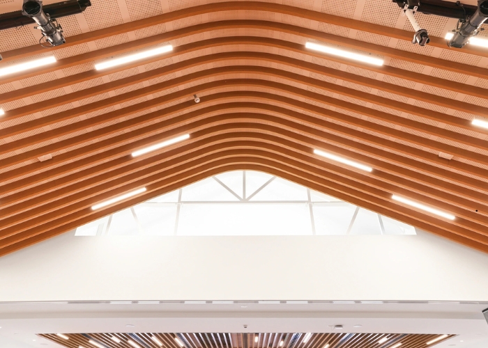 Curved Beams for Multifunctional Spaces by SUPAWOOD