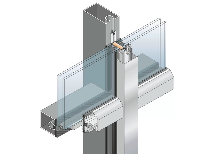 Thermally Insulated Curtain Wall System by Technical Protection Systems