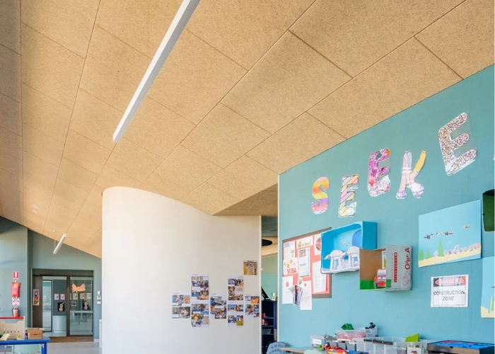 Acoustic Wood Wool Panels for Commercial Interiors by Keystone Linings