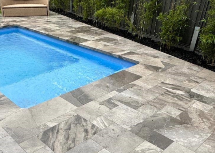 French Pattern Paving for Pool Surrounds by KHD