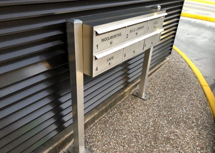Freestanding Stainless Steel Letterboxes by Mailmaster