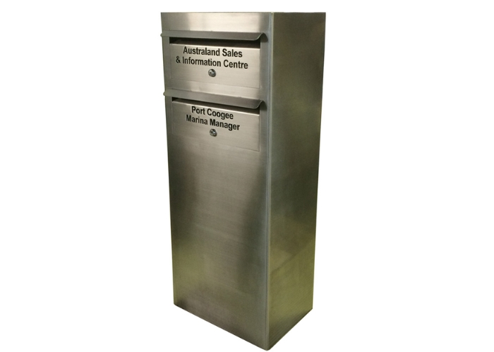Freestanding Stainless Steel Letterboxes by Mailmaster