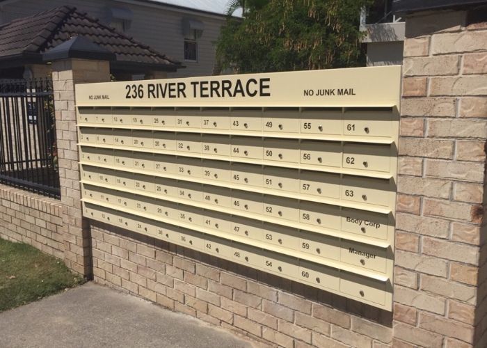 Custom Aluminium Letterboxes for Apartments by Mailmaster