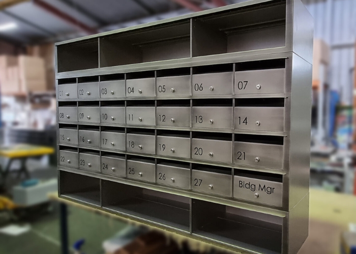 Custom Aluminium Letterboxes for Apartments by Mailmaster