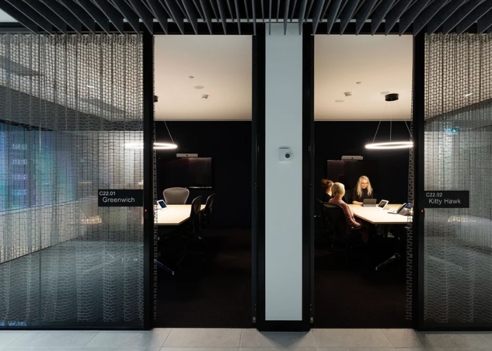Custom Mesh Curtains for Offices by Solis