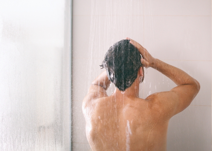 Ceiling Dropper Shower Head by Tilo Tapware