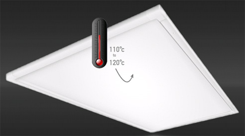 Radiant ceiling heating