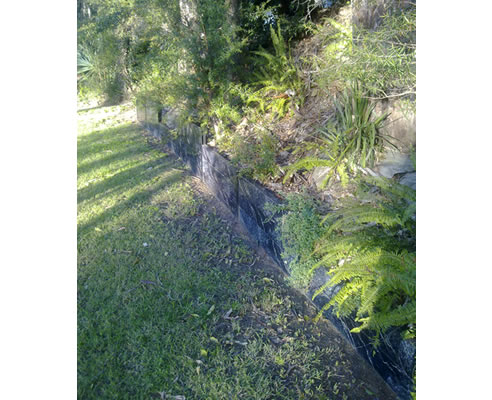 aluminium stone look retaining wall
