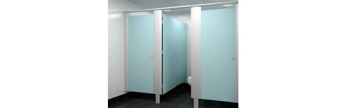 high traffic toilet cubicles