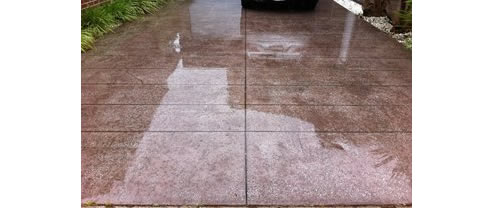 rejuvenated concrete driveway