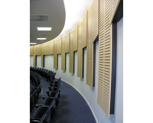 noise control panels in auditorium