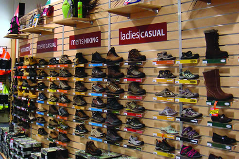 shoe display shelving