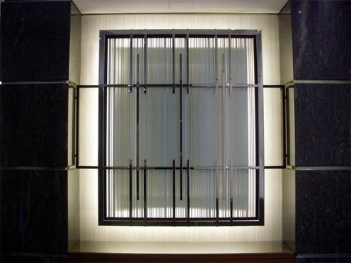 stainless steel feature window