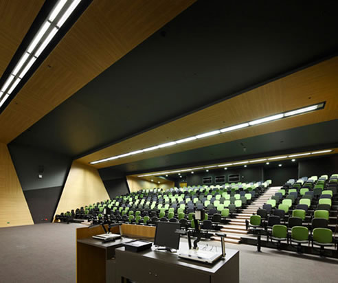acoustic panels in lecture hall
