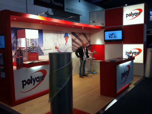 polyair trade stand at designbuild