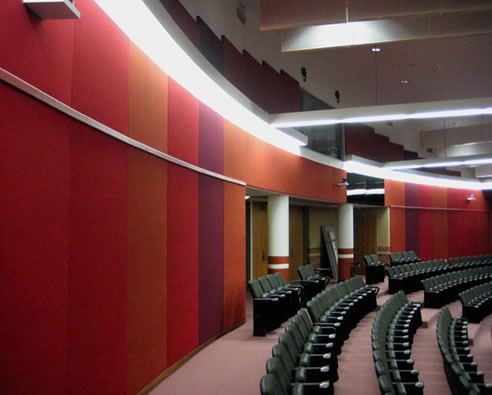 acoustic panels in lecture hall