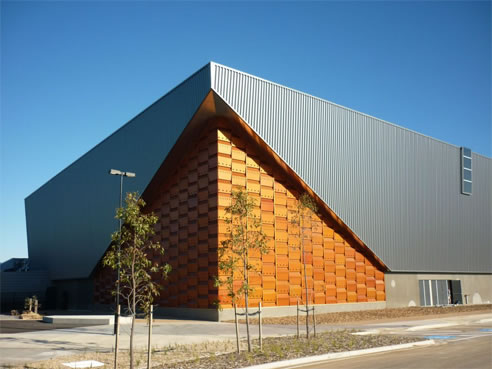 perforated aluminium panels facade