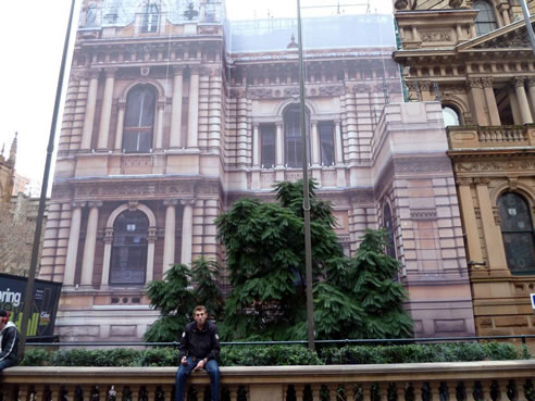 sydney town hall temporary facade