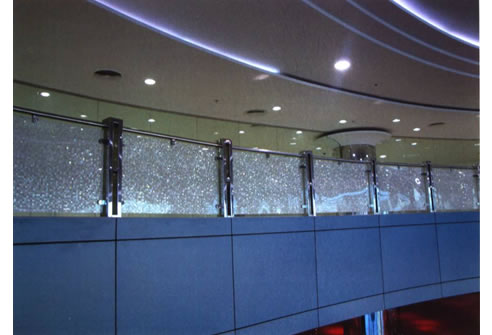 decorative glazing film on partition