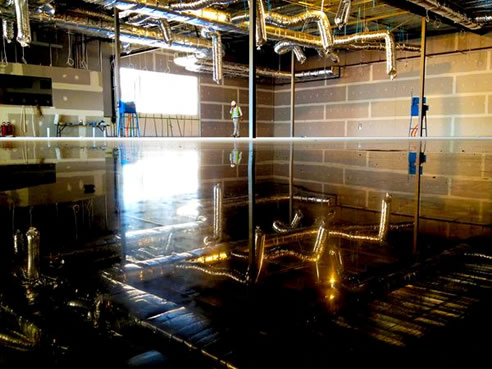 polished concrete floor