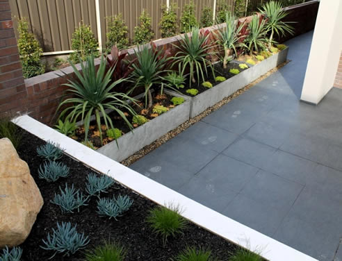 concrete planters garden