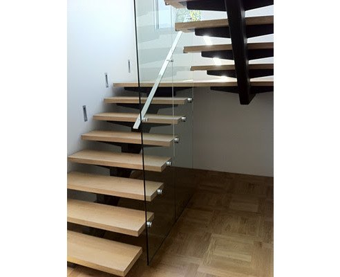 timber stairs glass