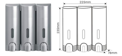 soap shampoo dispenser silver