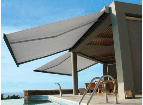 folding shade awning