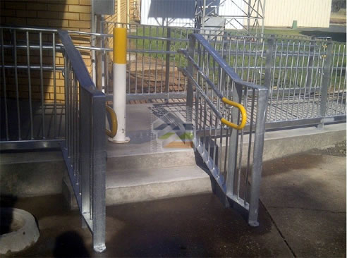 bollard and handrail