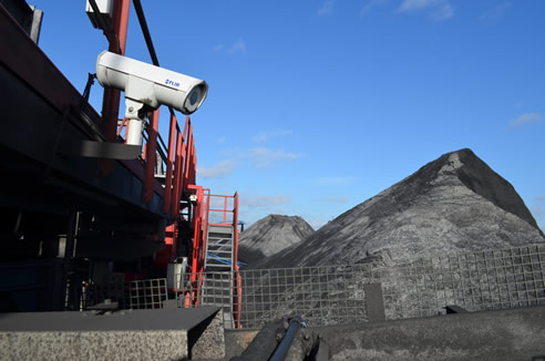 thermal imaging camera monitoring coal