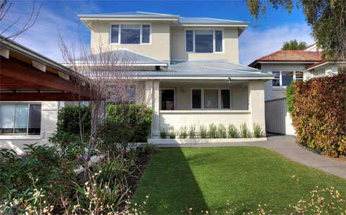 home with second storey addition