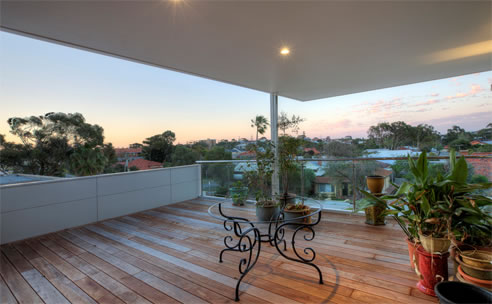 second storey balcony