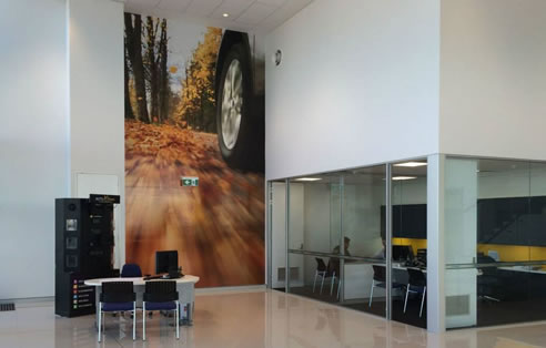 car showroom graphics