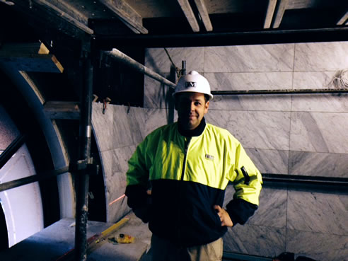 installing carrera marble paneling