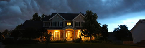 house in storm