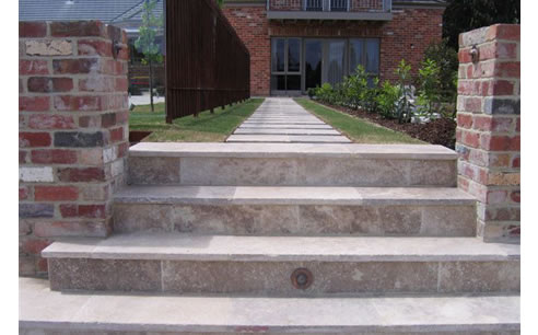noce travertine exterior steps