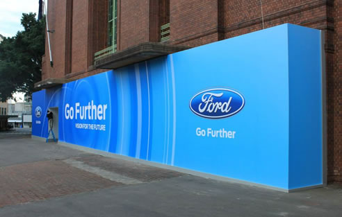 ford event branding entrance graphics