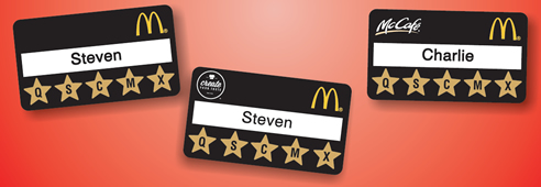 mcdonalds name badges