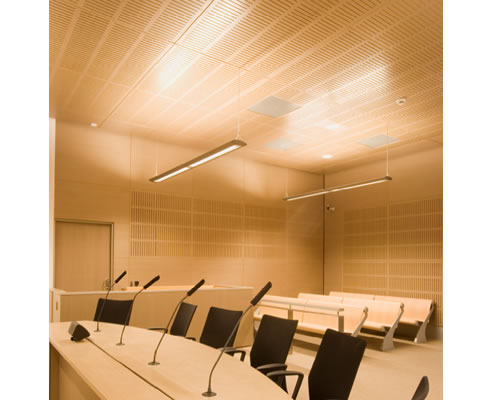 acoustic panel in courthouse