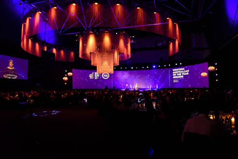 40m curved screen on a 130 degree sweep