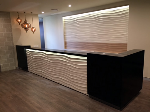 reception desk medical centre