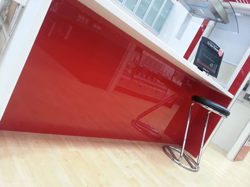 red bonethane splashback