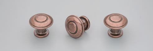 round copper knob