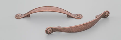 curved copper handle