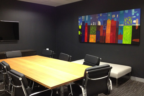 colourful boardroom artwork