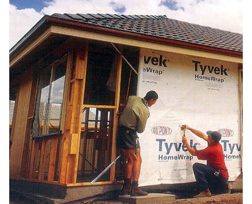 installing tyvek breathable building wrap