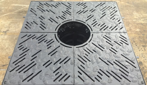 patterned tree grate