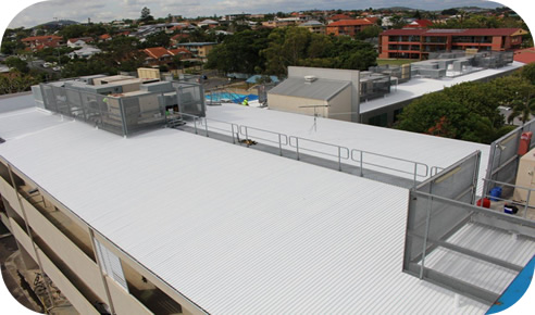 waterproofed flat roof