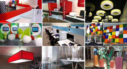 perspex workplace design applications